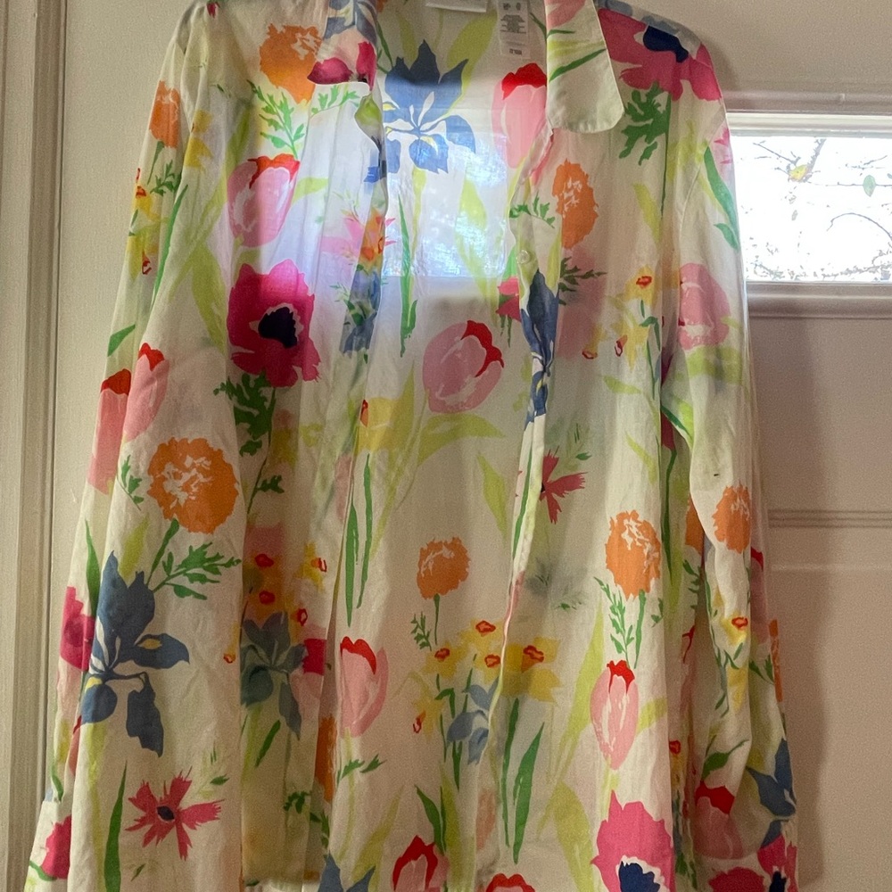 Liz Claiborne Colorful Floral Blouse